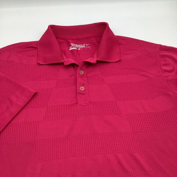 Nike Golf Tour Performance‎ Mens Short Sleeve Dri Fit Golf Polo Pink Size Medium - Picture 1 of 7